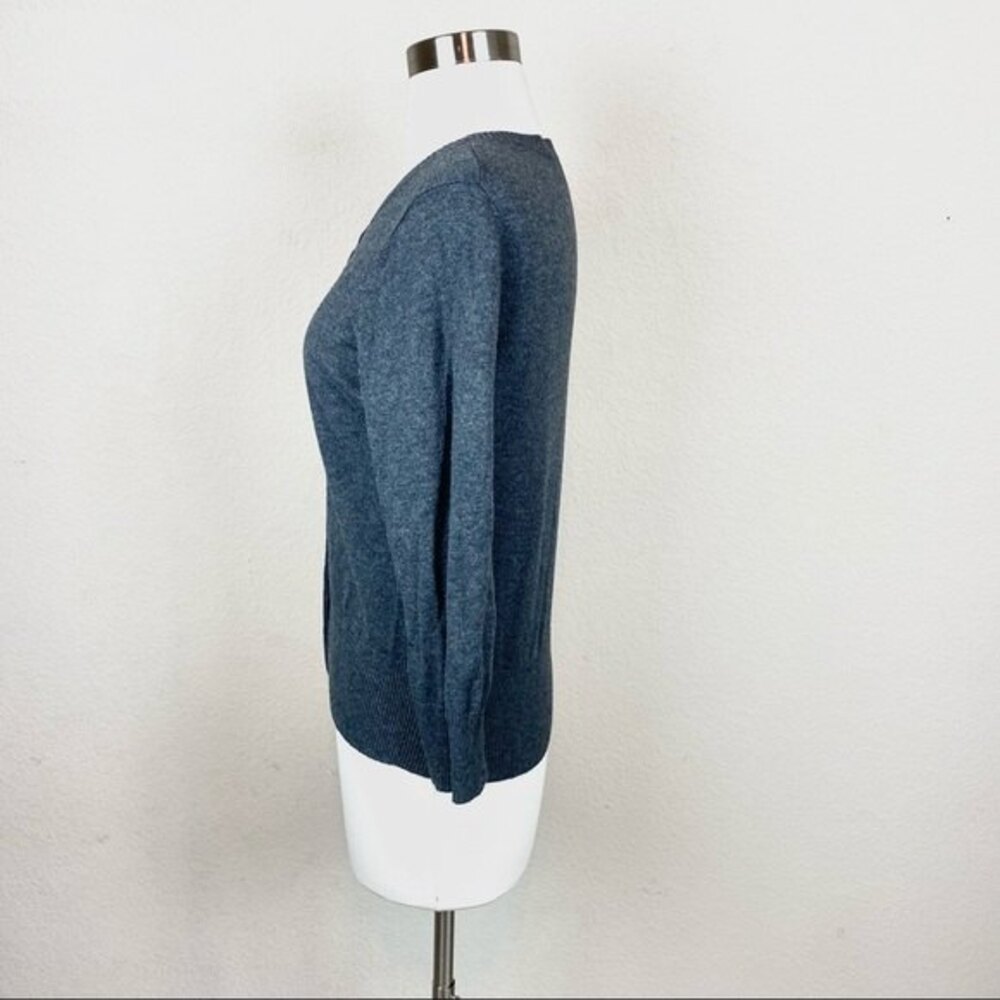 Express Grey Cardigan Rhinestone Button Sweater - Picture 3 of 8
